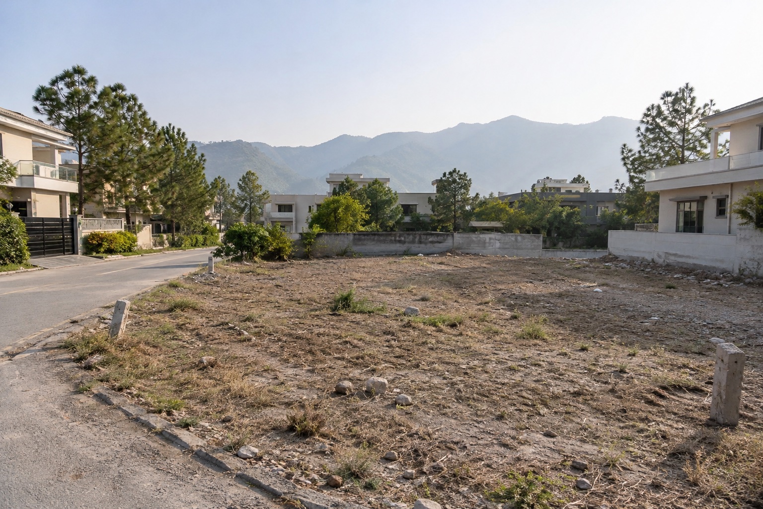 Illustrative vacant residential plot in an Islamabad neighbourhood
